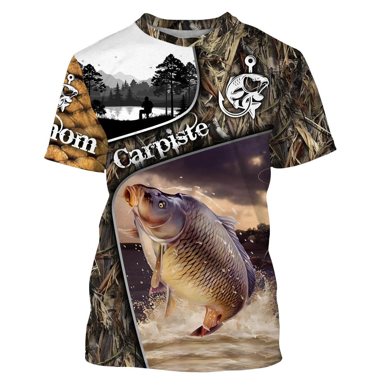 Personalisiertes Karpfen-T-Shirt, Fischer-Geschenk, Karpfenangeln – CT09092230