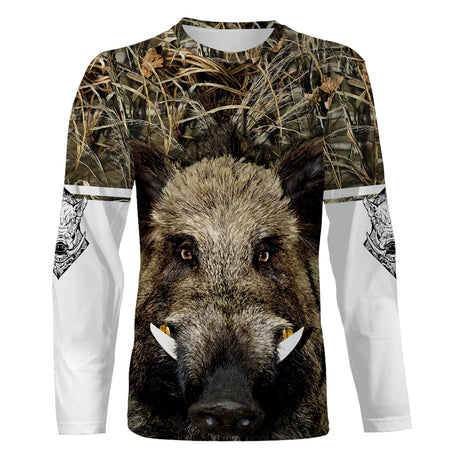 Wildschwein-Jagd-T-Shirt, Jagd-Tarnung, originelles Jäger-Geschenk – CT12082219