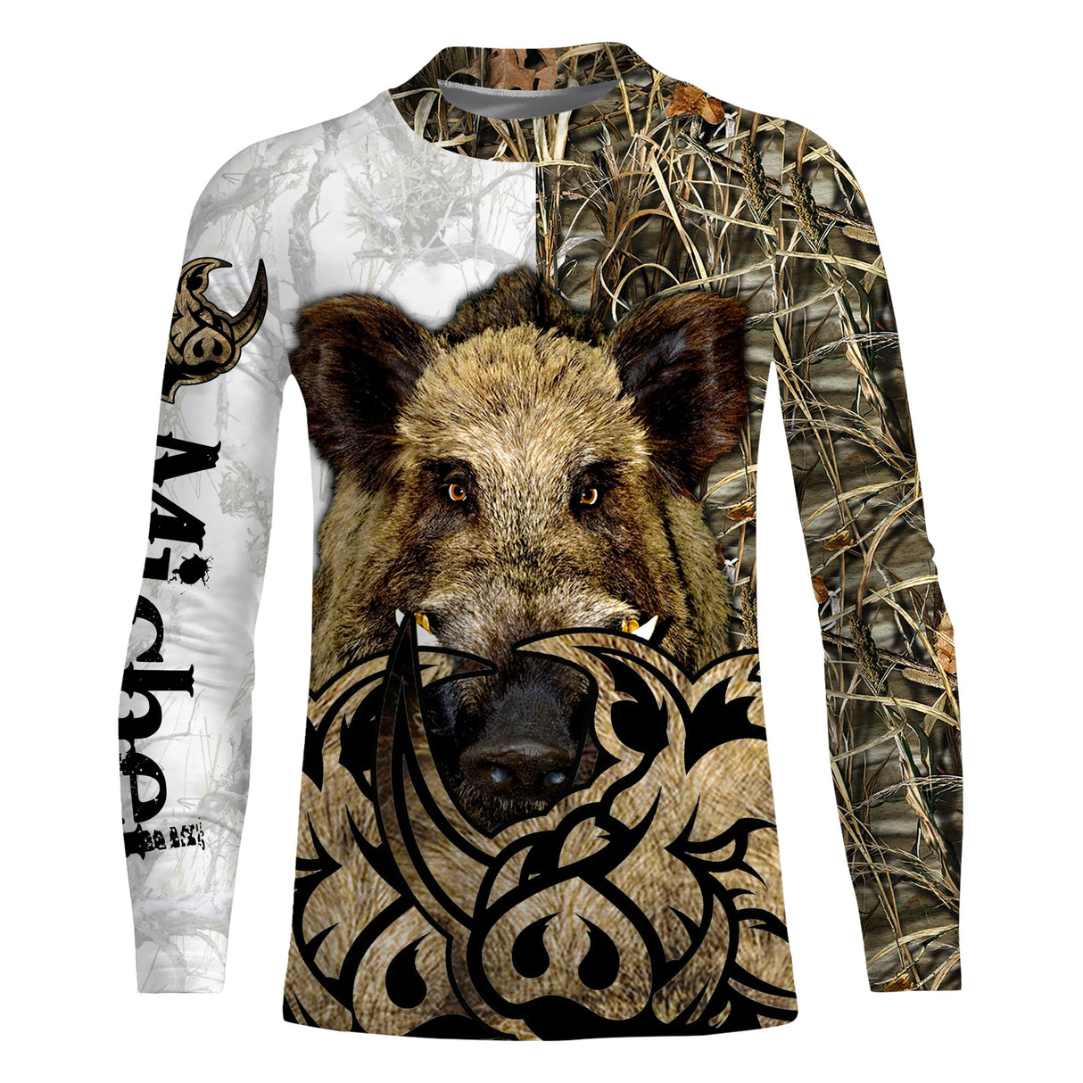 Personalized Camouflage T-shirt Wild Boar Hunting, Original Hunter Gift Idea - CT12082222