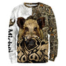 Personalisiertes Tarn-T-Shirt Wildschweinjagd, originelle Jäger-Geschenkidee – CT12082222