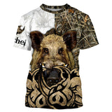 T-shirt mimetica personalizzata Caccia al cinghiale, Idea regalo originale cacciatore - CT12082222
