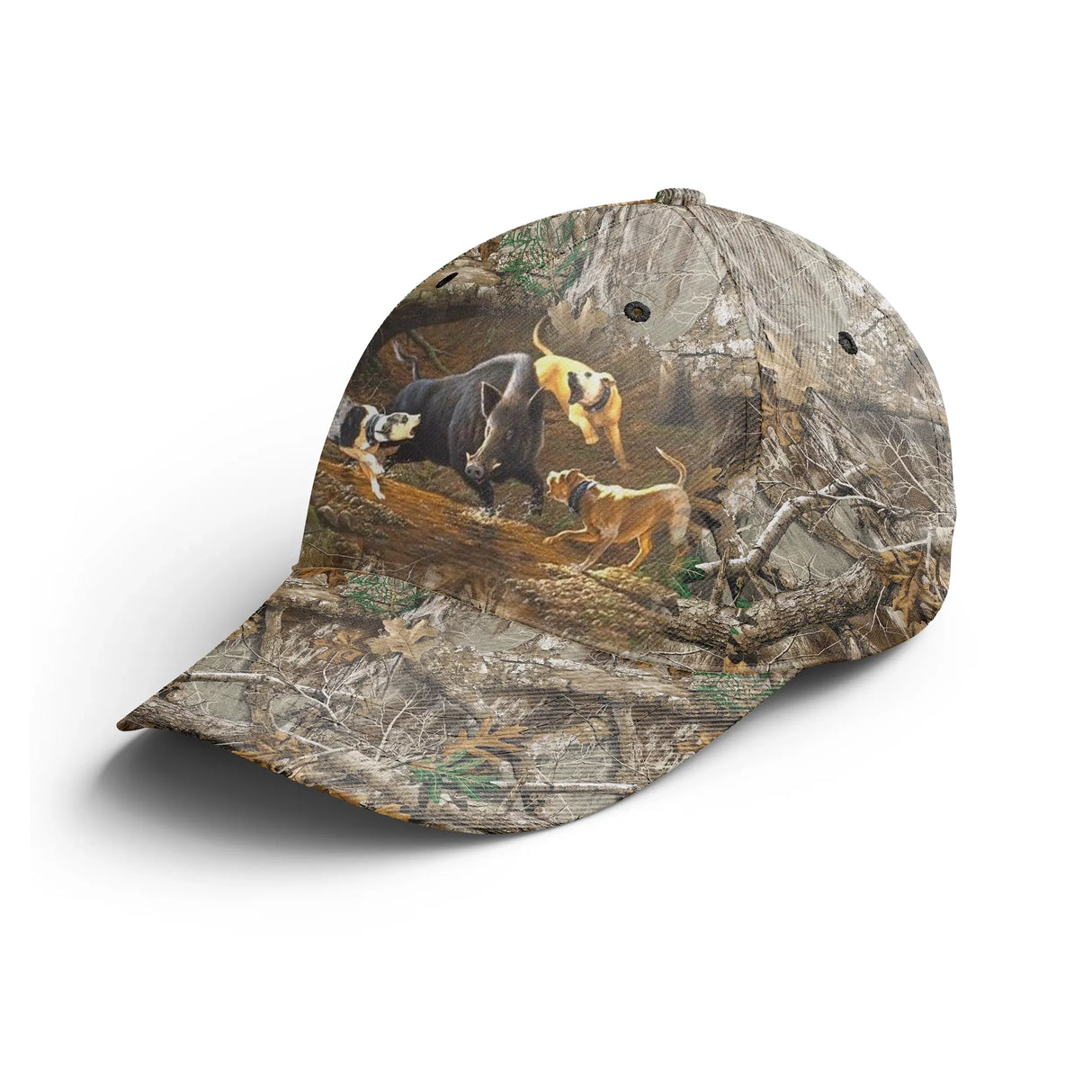 Gorra de camuflaje Caza de jabalíes con perros, Braco alemán de pelo corto, Idea de regalo de cazador para hombres y mujeres - CT12082223