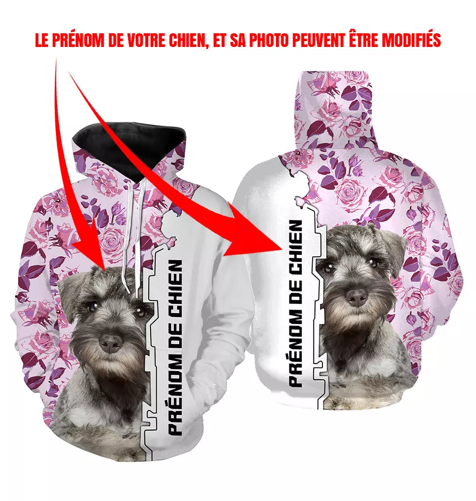 Lo Schnauzer nano, Schnauzer nano, razza canina di origine tedesca, T-shirt, Felpa con cappuccio da donna, Regalo personalizzato - CTS14042216