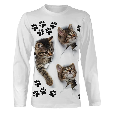 T-shirt Tee Uomo Donna Grafica Cat 3D Print Cat Paw - CT16012321