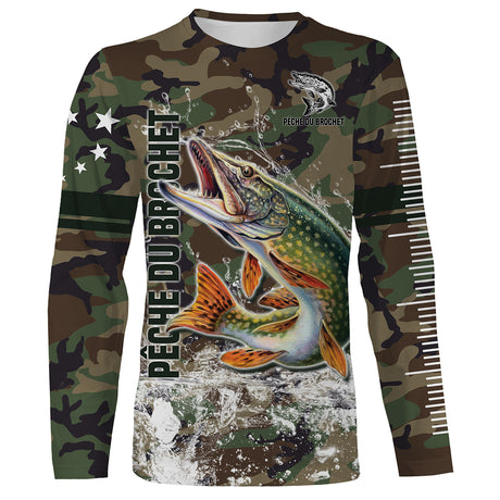 Pike Fishing, Predator Fishing, Original Fisherman Gift, Fishing Camouflage, T-Shirt, Hooded Sweatshirt, Anti UV Clothing, Personalized Gift for Fishing - CTS16042213