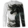 Camiseta Chiptshirts Passion Horses, camiseta blanca y negra, regalo para amantes de los caballos - CTS18062212