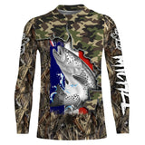 T-Shirt de Pêche Camouflage et Truite - Confort Style Avec Drapeau France - CT19072212 T-shirt All Over Manches Longues Enfant