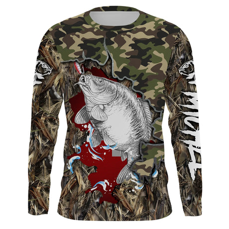 T-Shirt de Pêche à la Carpe en Camouflage - Style Unique pour Été et Hiver, Respirant et Éco-Conçu - CT19072215 T-shirt Anti UV Manches Longues Unisexe