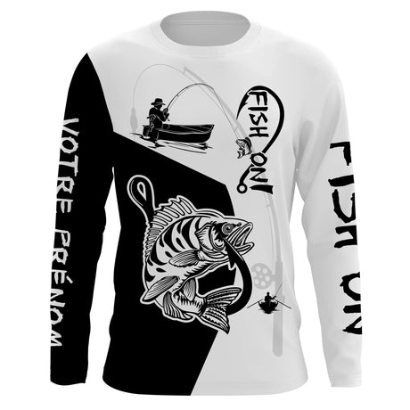 T-Shirt de Pêche 'Fish On' - Style Graphique Dynamique, Confort Respirant, Essentiel pour Pêcheurs Actifs - CT20072214 T-shirt Anti UV Manches Longues Unisexe