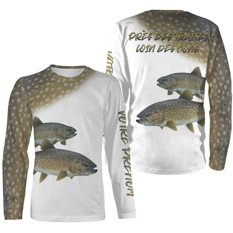 T-Shirt de Pêche Personnalisé "Près des Truites" - Confort et Style Toute Saison - CTS25052214 T-shirt All Over Manches Longues Unisexe