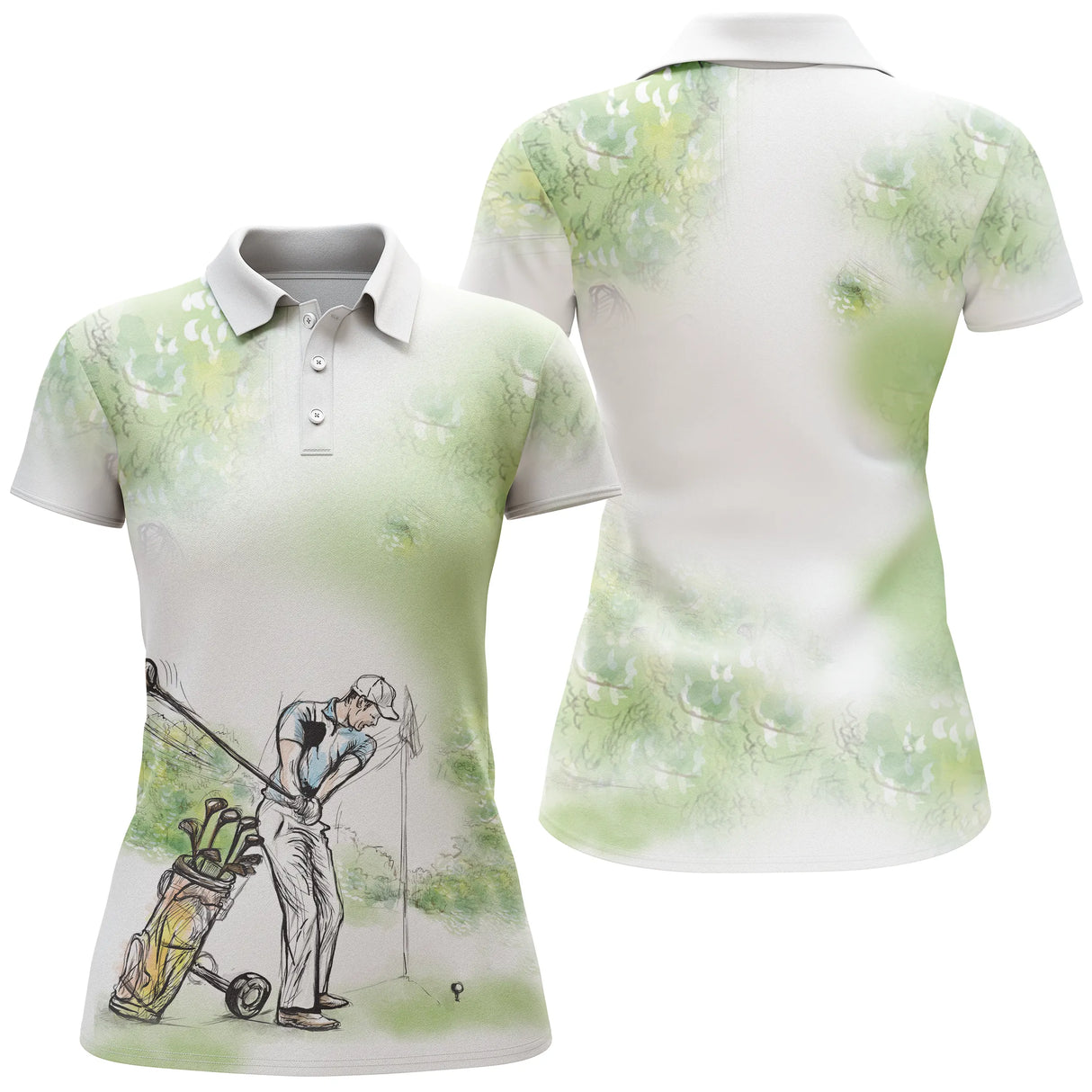 Chiptshirts - Golf Polo Shirt, Original Gift for Golf Fans, Men's and Women's Sports Polo Shirt, Golf Course, Nature Green - CTS26052230