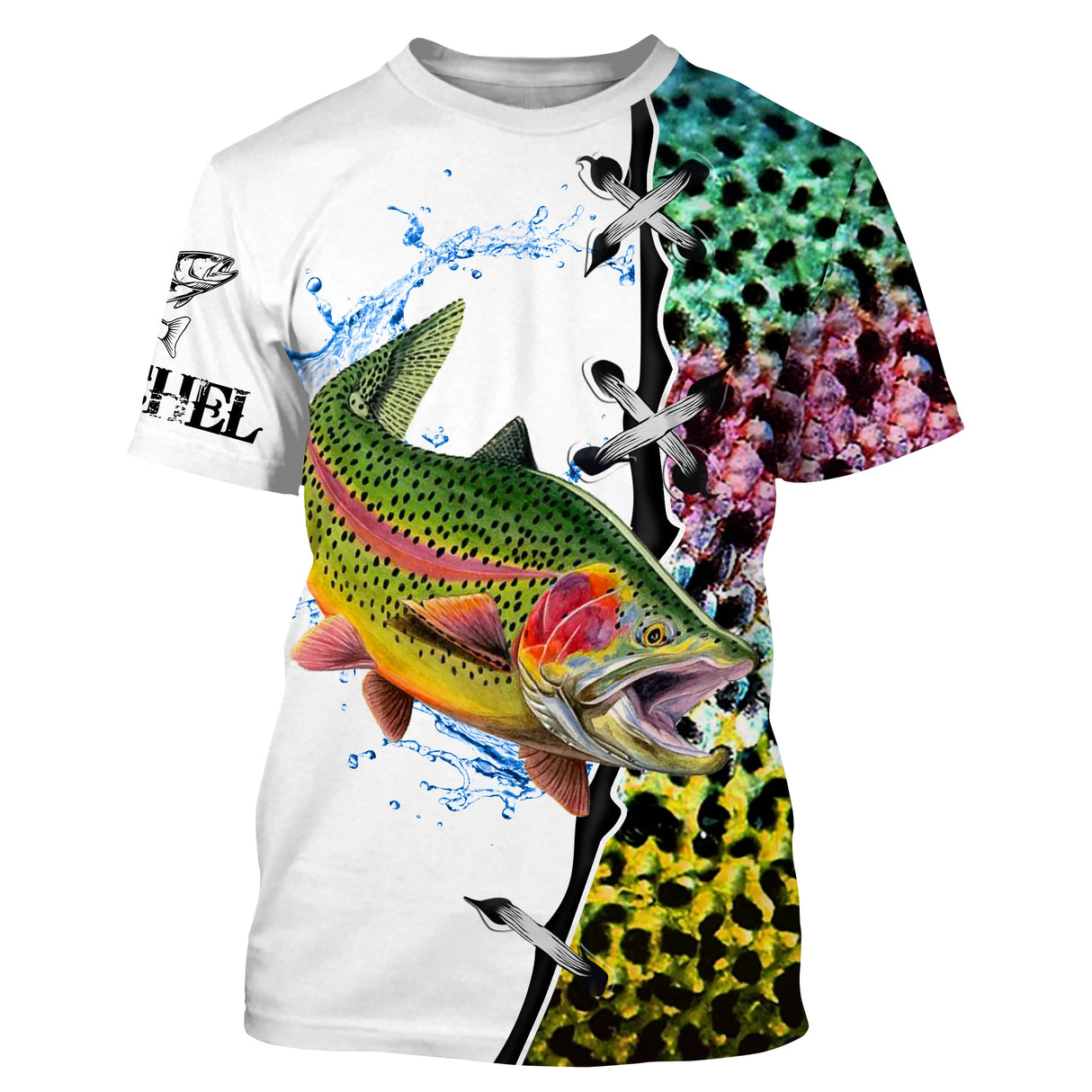 T-shirt personalizzata in pelle di trota, regalo originale per pescatori - CT29072208