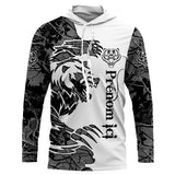 Camiseta de caza de oso negro, regalo personalizado de cazadores, patrón de tatuaje de oso - CT29082218