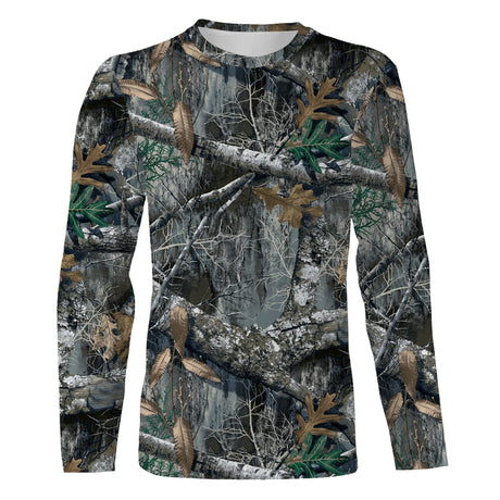 Camouflage Chasse, Cadeau Idéal Chasseurs - CT29082219 T-shirt Manches Longues All Over