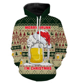 Pull De Noël, Bière, Merry Drunk, Cadeau Noël Famille - CT07112238