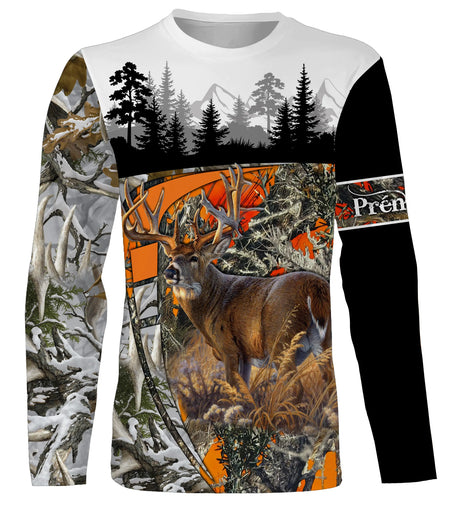 Caccia al cervo, regalo personalizzato per cacciatori, mimetica autunno inverno - CT08092224