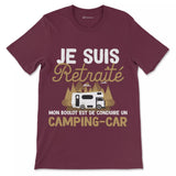 Vive La Retraite T-shirt umoristica sulla pensione, sono in pensione, il mio lavoro è guidare un camper - CTS27042225