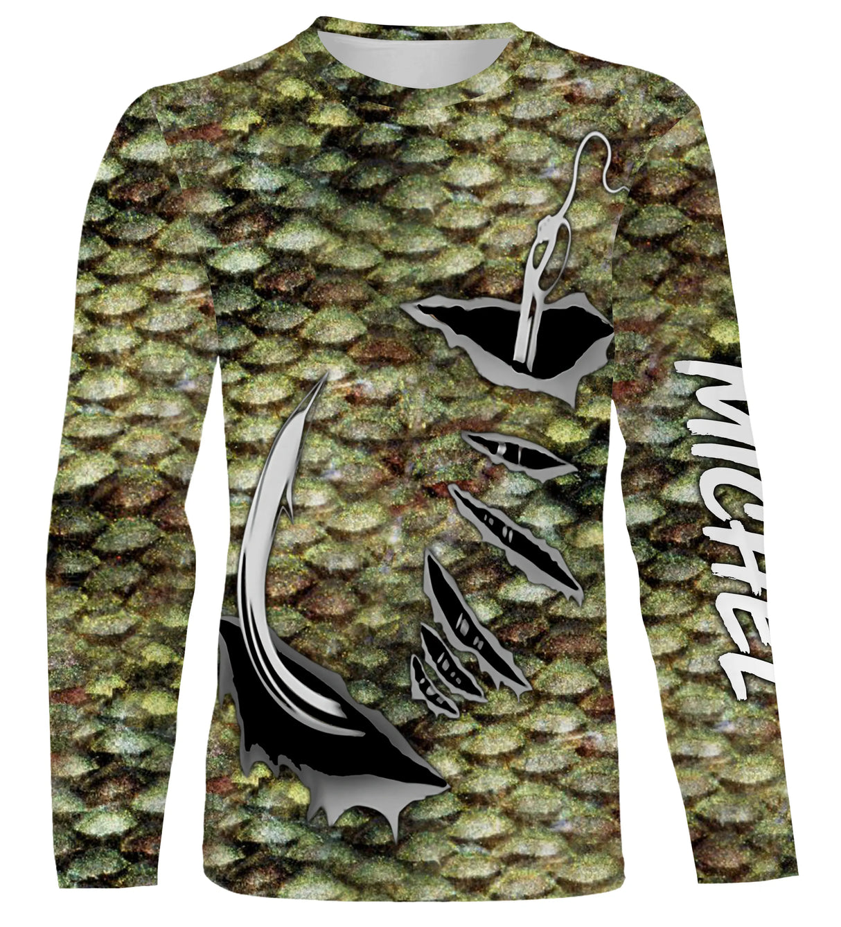 Personalized T-shirt Bar Scales, Fishing Hooks, Original Fisherman Gift - CT28072213