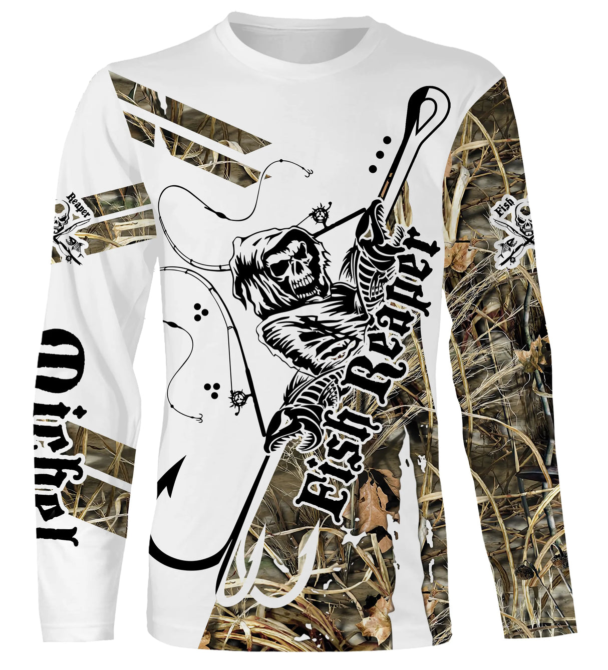 Personalized Fishing Camouflage T-shirt, Original Fisherman Gift, Fish Reaper - CT28072214