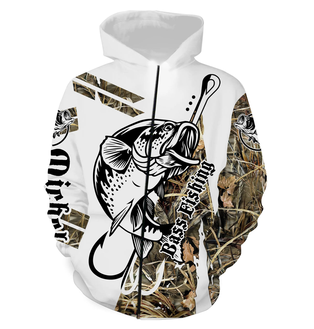 Camiseta personalizada de pesca de lubina de camuflaje, regalo original de pescador - CT28072217
