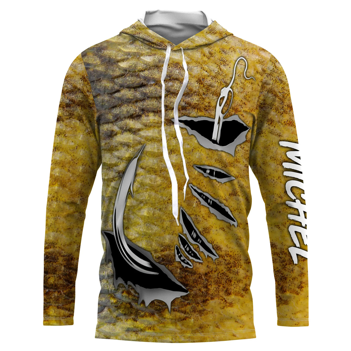 T-shirt personalizzata in pelle di persico, ami da pesca, regalo originale per pescatori - CT28072218