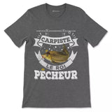 Pêcheur Carpiste, Cadeau Pour Pêcheur, Tee Shirt Homme et Femme, Carpiste Le Roi Pêcheur - CTS29042212 T-shirt Premium Homme Gris