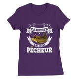 Pêcheur Carpiste, Cadeau Pour Pêcheur, Tee Shirt Homme et Femme, Carpiste Le Roi Pêcheur - CTS29042212 T-shirt Premium Femme Violet