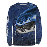 Pêche du Silure, Catfish, Poisson de Chat, Cadeau Original Pêcheur, Silure Bleu - CT04072235 Sweater All Over Unisexe