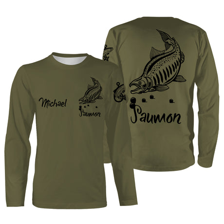 Pesca de Salmón, Regalo Original de Pescador, Camiseta, Sudadera con Capucha, Ropa Anti UV, Regalo Personalizado para Pesca - CTS15042234