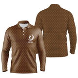 Langärmliges Golf-Poloshirt, personalisiertes Golfer-Geschenk, Golfschläger-Muster – CTS17052224
