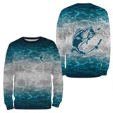 T-shirt Pêcheur du Bar Aquatique - Confort Respirant et Écologique - Cadeau Original Pêcheur - CTS20052223 Sweater All Over Unisexe