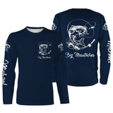 T-shirt Personnalisé Pêche Du Silure, Cadeau Idéal Pêcheur, Vêtements Anti-UV Bleu Marine - CT21072219