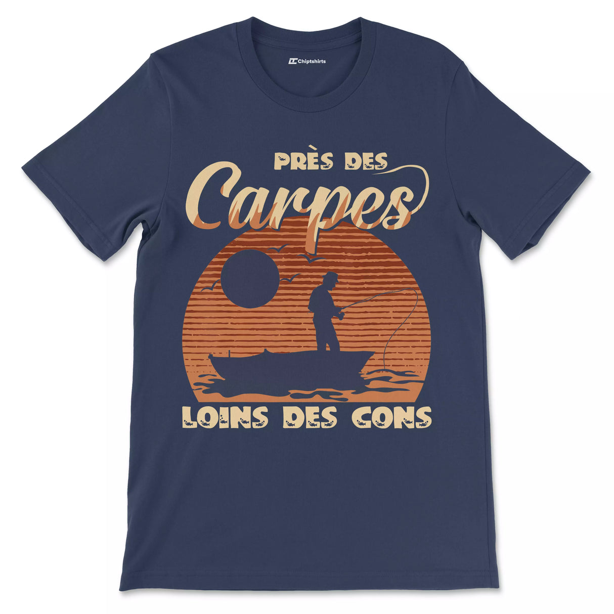 Herren-Fischer-Humor-Geschenk, Karpfenangeln, lustiges Fischer-T-Shirt, nah am Karpfen, weit weg von den Arschlöchern
