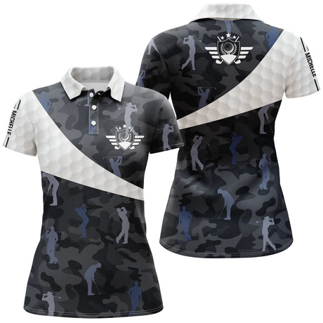 Chiptshirts – Golf-Poloshirt, personalisiertes Geschenk für Golf-Fans, schnell trocknendes Poloshirt für Männer und Frauen, Golf-Tarnmuster – CTS25052204
