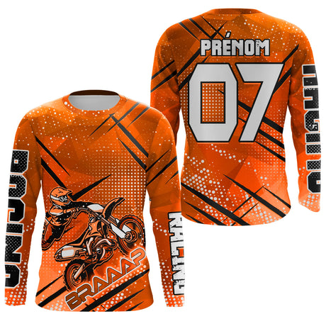 Maillot Cross Protection UV, Cadeau Personnalisé MX Passion, Dirt Bike Racing - CT19122237 - Anti-UV Tshirt manches longues