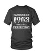 Cadeau Anniversaire, Fête d'Anniversaire, Fabriqué En 1963, Vieilli À La Perfection - VEAGFE1963 T-shirt Col Rond