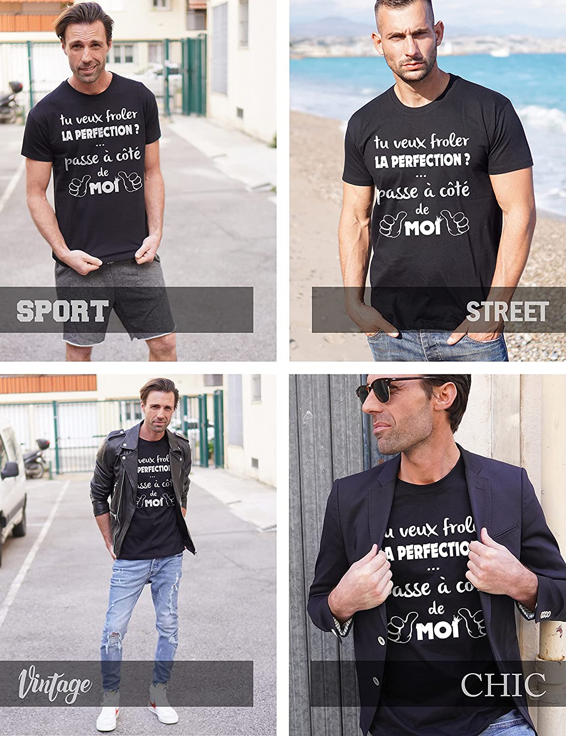 Men's T-Shirt, Humorous Gift for Him, Humorous Message and Quote, If you want to brush with Perfection, pass by me - CTS24032205