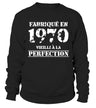 Cadeau Anniversaire, Fête d'Anniversaire, Fabriqué En 1970, Vieilli À La Perfection - VEAGFE1970 Sweater Noir